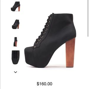 Jeffrey Campbell Black Suede Lita, Size 6